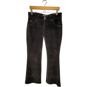 Steve & Barrys SB Vintage Black Corduroy Classic Flared Pants size 8R